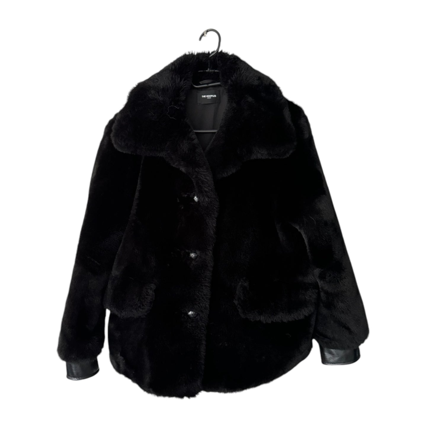 Manteau fausse fourrure noir The Kooples (38)