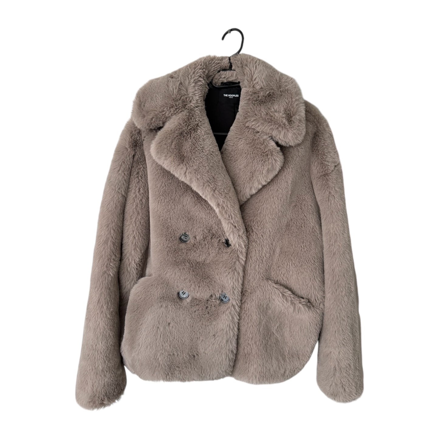 Manteau fausse fourrure gris The Kooples (36)