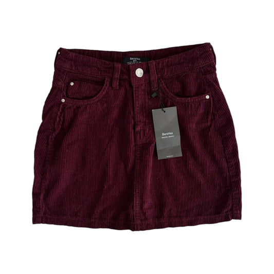 Jupe velours bordeaux Bershka (XS)