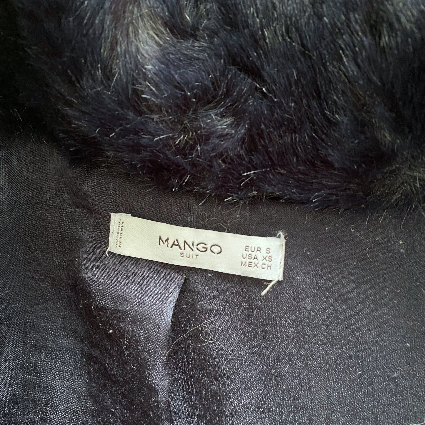 Manteau fausse fourrure Mango (S)